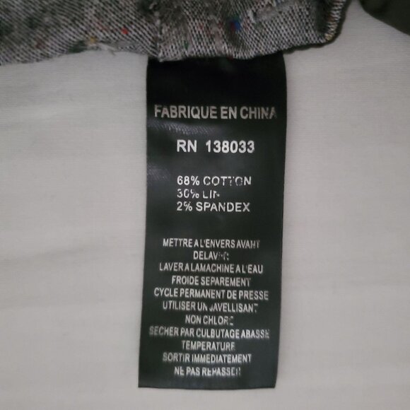 Oxford Lads Men’s Light Gray Chambray Cotton Linen Casual Basic Shorts Size 38 - Picture 8 of 11